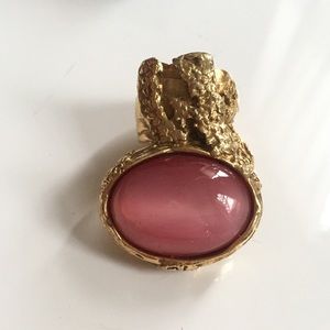 Authentic Yves Saint Laurent Art ring Pink size 4